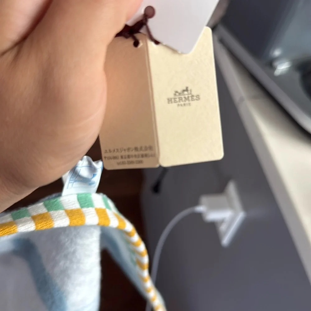 Hermes Blue Horse Towel NWT